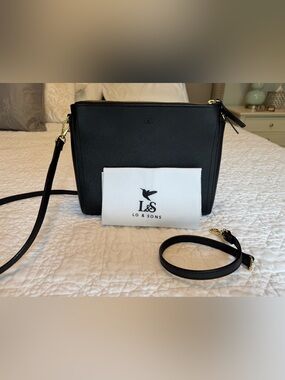 Lo & Sons The Pearl Black Saffiano